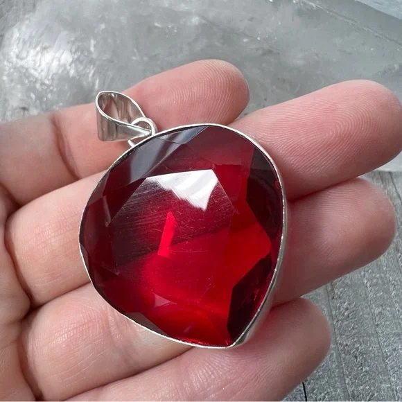 Jewelry Lot Quantum Quattro Garnet Quartz Pendants Chain New - Picture 8 of 14